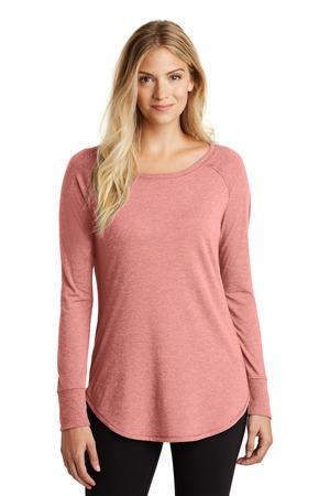 [DT132L] District Women's Perfect Tri Long Sleeve Tunic Tee. DT132L