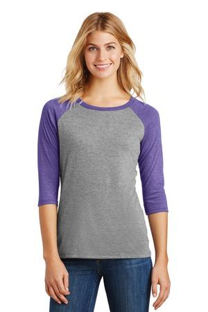 [DM136L] District Women's Perfect Tri 3/4-Sleeve Raglan. DM136L