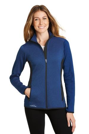 [EB239] Eddie Bauer Ladies Full-Zip Heather Stretch Fleece Jacket. EB239