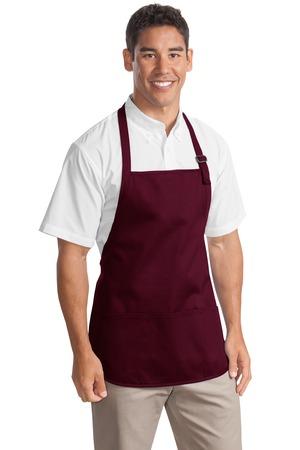 [A510] Port Authority Medium-Length Apron with Pouch Pockets. A510