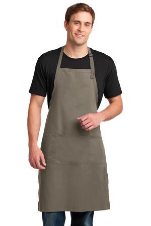 [A700] Port Authority Easy Care Extra Long Bib Apron with Stain Release. A700