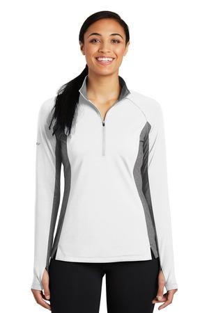 [LST854] Sport-Tek Ladies Sport-Wick Stretch Contrast 1/4-Zip Pullover. LST854