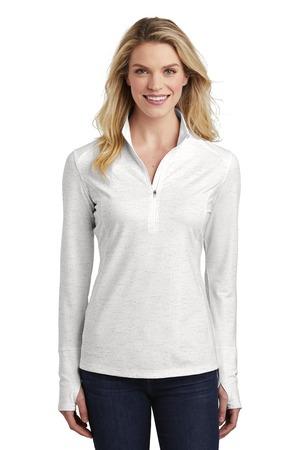 [LST855] Sport-Tek Ladies Sport-Wick Stretch Reflective Heather 1/2-Zip Pullover. LST855