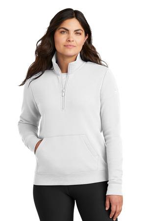 [NKDX6720] Nike Ladies Club Fleece Sleeve Swoosh 1/2-Zip NKDX6720