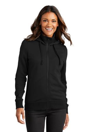 [L814] Port Authority Ladies Smooth Fleece Hooded Jacket L814