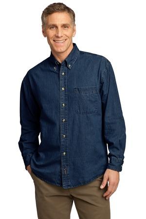 [SP10] Port & Company - Long Sleeve Value Denim Shirt. SP10