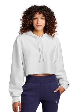 [RW01W] Champion Women's Reverse Weave Cropped Cut-Off Hooded Sweatshirt RW01W