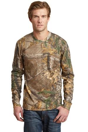 [S020R] Russell Outdoors Realtree Long Sleeve Explorer 100% Cotton T-Shirt with Pocket. S020R