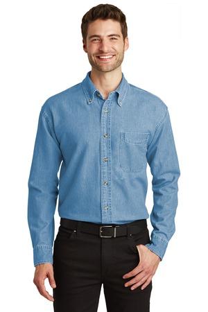 [S600] Port Authority Long Sleeve Denim Shirt. S600