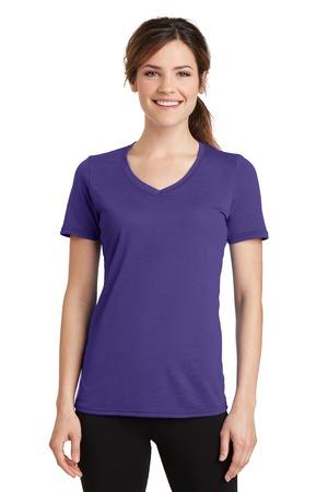 [LPC381V] Port & Company Ladies Performance Blend V-Neck Tee. LPC381V