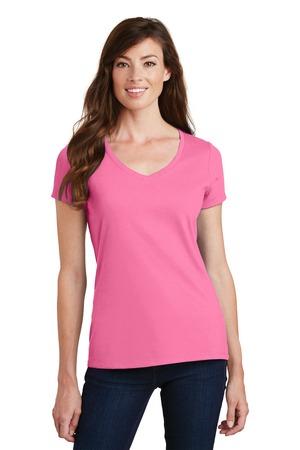 [LPC450V] Port & Company Ladies Fan Favorite V-Neck Tee. LPC450V