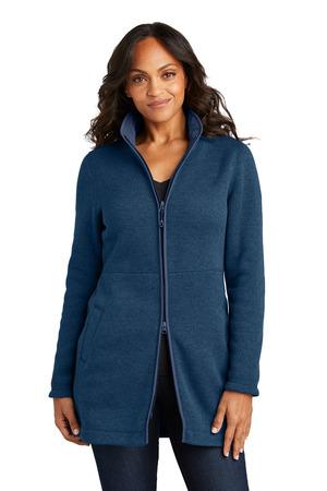 [L425] Port Authority Ladies Arc Sweater Fleece Long Jacket L425