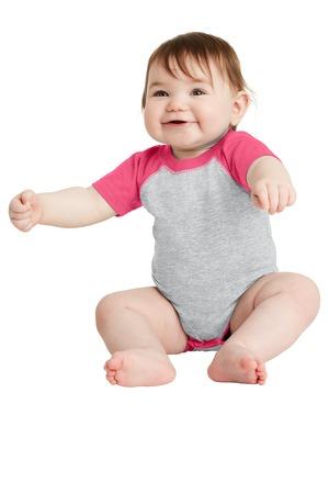 [RS4430] Rabbit Skins Infant Baseball Fine Jersey Bodysuit. RS4430