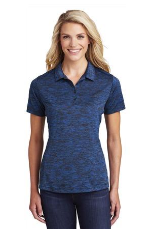 [LST590] Sport-Tek Ladies PosiCharge Electric Heather Polo. LST590