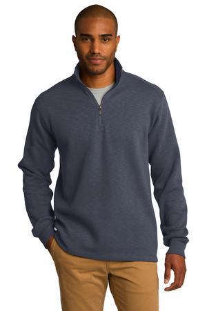 [F295] Port Authority Slub Fleece 1/4-Zip Pullover. F295