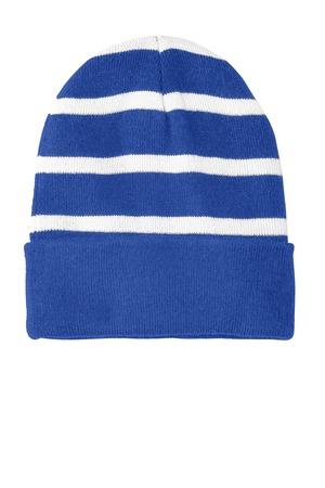 [STC31] Sport-Tek Striped Beanie with Solid Band. STC31