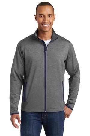 [ST853] Sport-Tek Sport-Wick Stretch Contrast Full-Zip Jacket. ST853