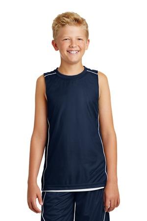 [YT555] Sport-Tek Youth PosiCharge Mesh Reversible Sleeveless Tee. YT555