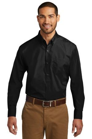 [TW100] Port Authority Tall Long Sleeve Carefree Poplin Shirt. TW100