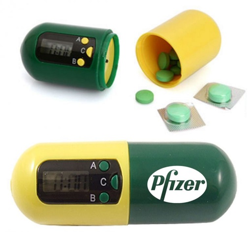 [AB0338] Capsule Shaped Digital Electronic Timer Pill Box. AB0338