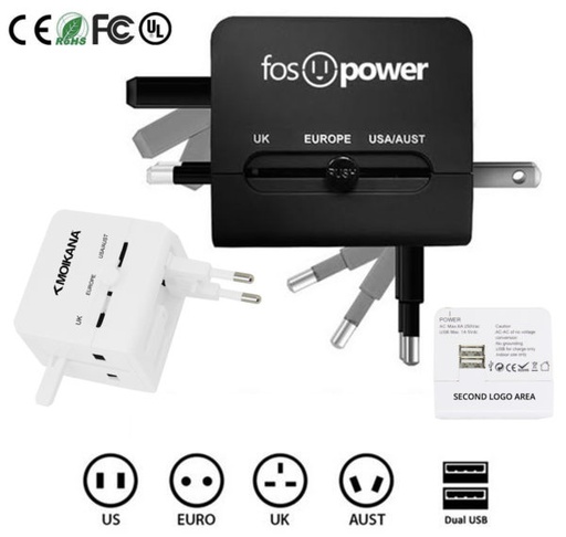 [TA6895] Dual USB Power Travel Adapter. TA6895